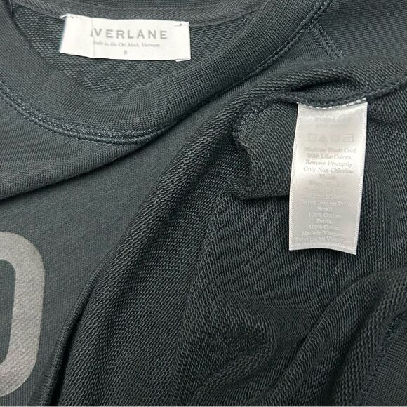 Everlane NWOT 100% Human Black Sweatshirt Size Small - Picture 5 of 6